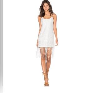 REVOLVE NWT LUCY PARIS WHITE LILY FRINGE MINI DRESS SIZE SMALL $125 MSRP